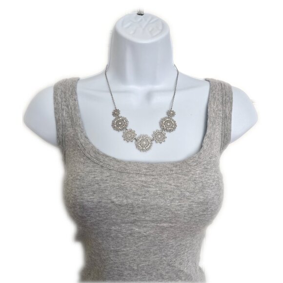 Francesca's Collections Silver Statement Necklace - Picture 4 of 4